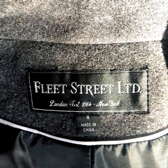 Wool full length Coat by Fleet Street LTD size 2 - Picture 4 of 6